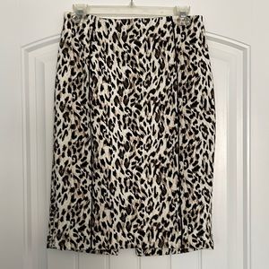 White House Black Market Leopard Pencil Skirt